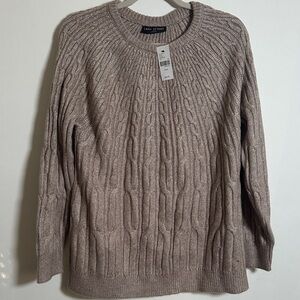 Lane Bryant  size 14/16 Taupe Knit Sweater NWT
